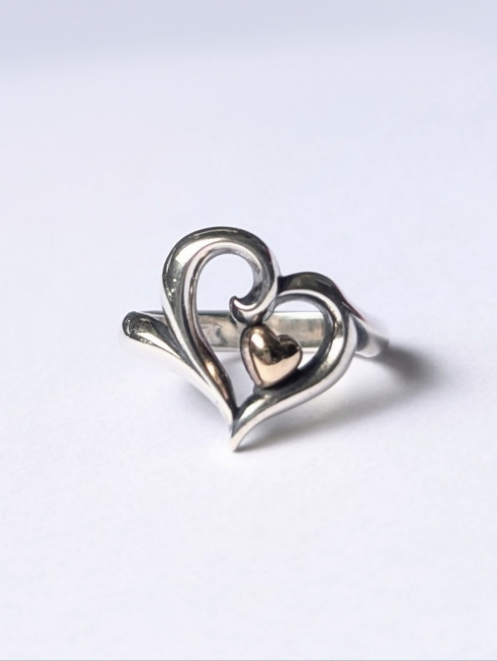 James Avery Joy Of My Heart Ring Sterling Silver 14k Gold 585 925 Size 8